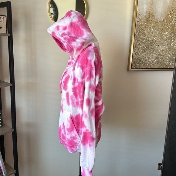 Jon Lauren Pink and White Tye Dye Hoodie - Picture 3 of 10
